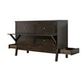 thumbnail image 5 of Mega Solutions Amalfi Murphy Cabinet Chest Desk Bed with Drawers & USB Charging Station (Queen Size, Java), 5 of 14