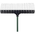 thumbnail image 4 of Green Rake 55-inch Lightweight Fiberglass Handle, 21-inch Head, Durable Steel Tines for Gardening, De-Thatching or Professional Landscaping, 4 of 18