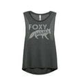 thumbnail image 1 of Thread Tank Foxy Mama Women's Sleeveless Muscle Tank Top Charcoal Small, 1 of 4