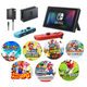 thumbnail image 1 of Nintendo Switch Console with Neon Red & Neon Blue Joy-Con, One Mario Game, Dock & Charger (Refurbished), 1 of 7
