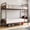 Bronze, variant on Heavy Duty Metal Twin Over Twin Bunk Bed - Convertible to Two Single Beds, Guardrails, Detachable Ladder, Noise-Free, Space-Saving, No Box Spring Needed, Noise Free, Easy Assembly - Matte Black