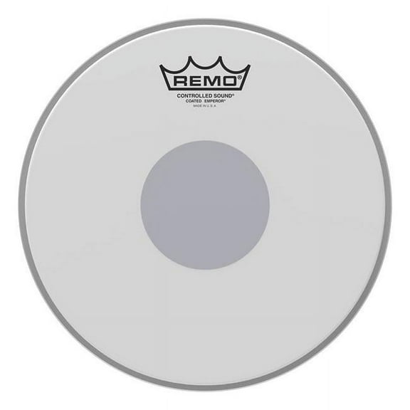 Remo Drum Heads 3700169 10 in. Dia. Black Dot On Bottom Batter & Controlled Sound, Emperor & Coated Drum Head