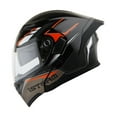 thumbnail image 5 of 1Storm Adult Motorcycle Modular Flip up Street Bike Full Face Dual Visor Helmet HB-B89CLS Storm Orange, 5 of 5