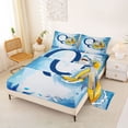 thumbnail image 2 of Feelyou Shark Letter Q Queen Sheet Sets for Boys, Ocean Sealife Bed Set for Kids, Blue, 4 Pieces, 2 of 5