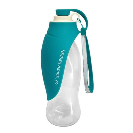 Dog Wine Bottle - 650ml Portable Pet Dog Water Bottle Leaf-shape Silicone Dog Bowl for Puppy Cat Travel Outdoor Water Dispenser Color:blue Specification:Code