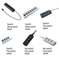 thumbnail image 3 of Concentrador USB Kearding Adaptador de expansión Negro 7 puertos Multifuncional para Laptop, 3 of 6