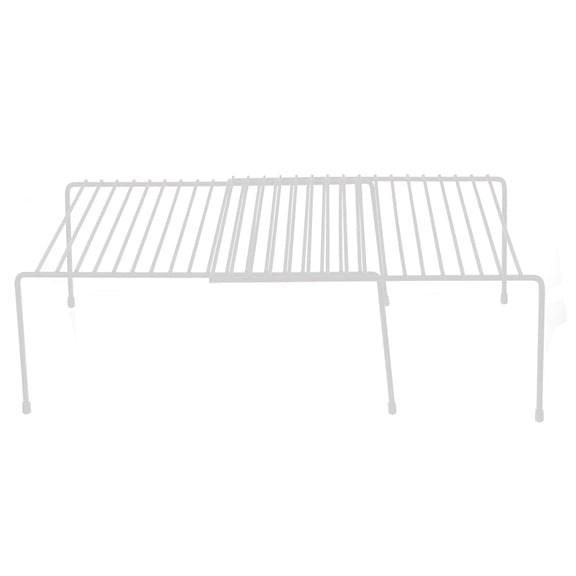 EXHUMKY Adjustable White Kitchen Cabinet Shelf Organizer, Stackable Storage Rack for Pantry, Home, and Space Saving Solution