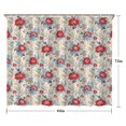 thumbnail image 5 of Pioneer Flower Floral Print Pattern Shower Curtain 84"x72", Bathroom Decorative Shower Curtain Set with 12 Hooks, Waterproof Washable, 5 of 6