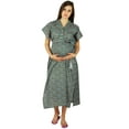 thumbnail image 5 of Bimba Kaftan With Belt Nursing Night Gown, Front & Back Buttons-Baby Shower Gift, 5 of 5