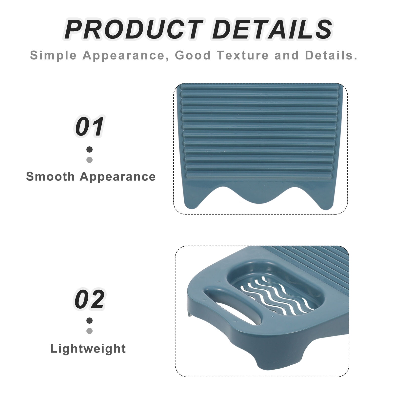 BESTYASH 2-Pack Portable Hand Washing Boards with Non- Grip and Plastic for Convenient Home Use
