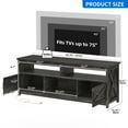 thumbnail image 5 of Uforic Farmhouse LED TV Stand with Power Outlet, Media Entertainment Center Console for 75 Inch TV, Dark Gray, 5 of 9