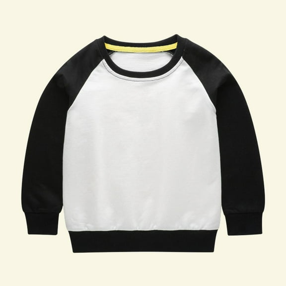 Bnwani Toddler Sweatshirt Girls Cotton Sports Sweatshirt Color Block Tops Pullover