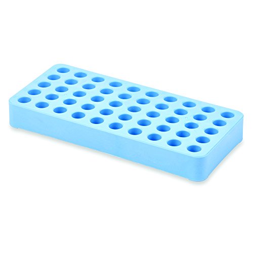 Cryotube Rack 50 Count, PP Materials, Fully Autoclavable, Holds Round Bottom or Self Standing Tubes. Color: Blue Karter Scientific 236J2 - Single