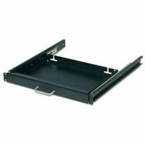 17" Keyboard Drawer Black - 1U - 1.7" Height x 17.4" Width x 12" Depth - Black - 1 Each