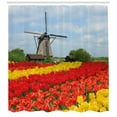 thumbnail image 3 of Ambesonne Windmill Shower Curtain, Northern Europe Garden, 69"Wx84"L, Multicolor, 3 of 3