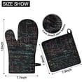 thumbnail image 6 of Math Equations Chemical Structures Black Pattern Kitchen Oven Mitt and Pot Holder Sets 4 Pcs for Baking, Cooking and Grilling, Heat Resistant Up To 392 °F, 6 of 7