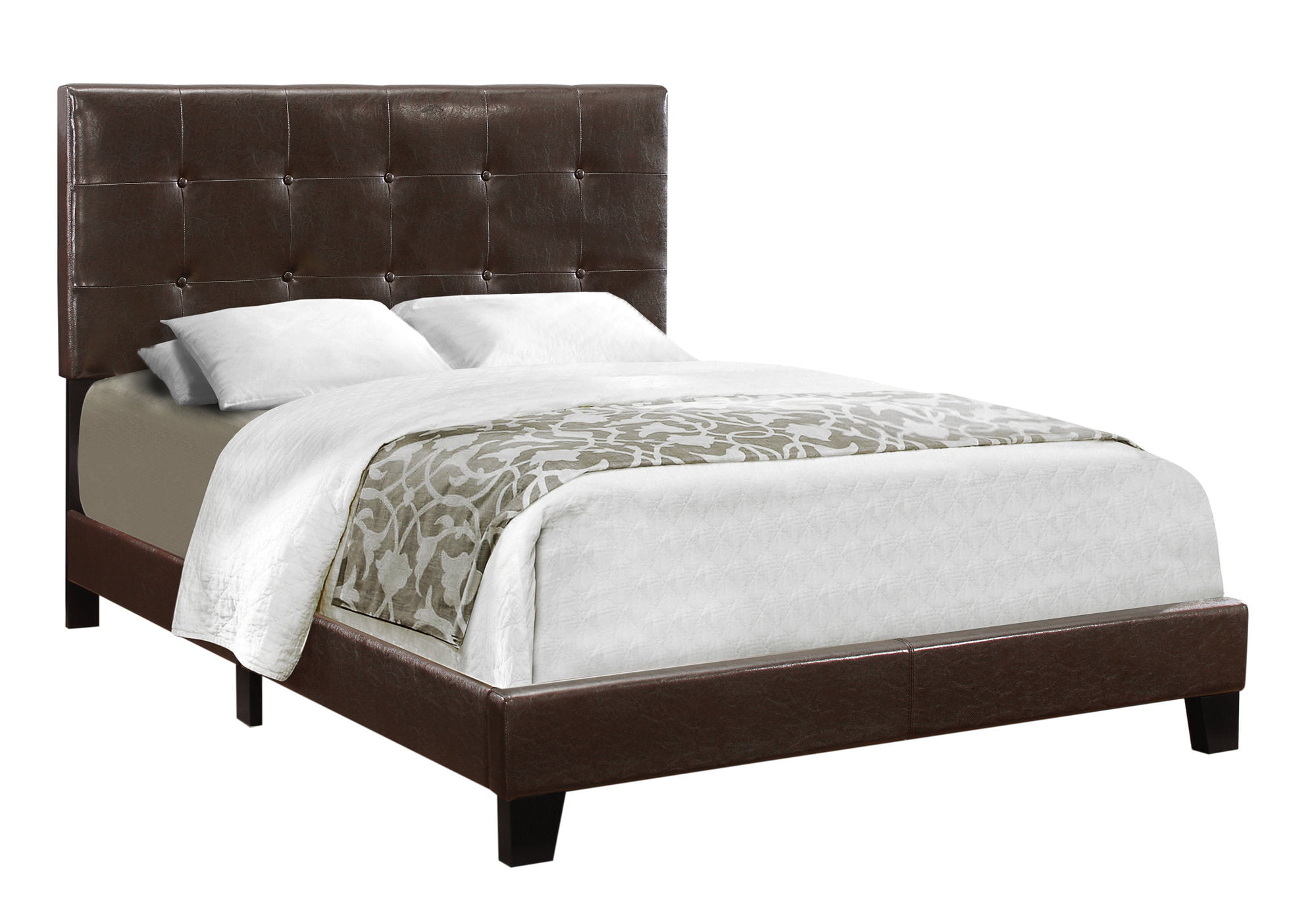 81" Chocolate Brown Contemporary Rectangular Full Size Bed ...