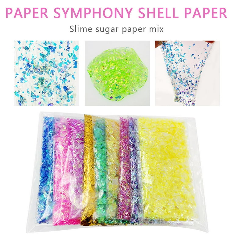 20g DIY Slime Accessories Toy Filler Shell Paper Sugar Paper Glitter Powder  For Crystal Clear Fluffy Slime Gift Toy