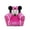 Pink,Black, variant on Disney Minnie Mouse Kids Figural Bean Bag Chair with Sherpa Trimming, Multi-Color
