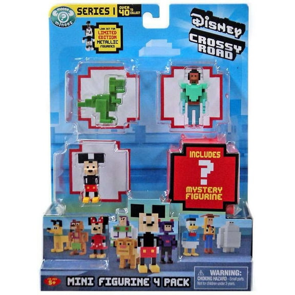 Crossy Road Series 1 Rex, Wasabi, Mickey & Mystery Figure Mini Figure 4-Pack