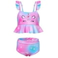thumbnail image 2 of JBEELATE Toddler Kids Girl Unicorn Swimsuit Two Piece Bikini Tankini Sets Ruffled Bathing Suit Beach Swimwear, 2 of 5