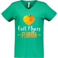 thumbnail image 3 of Inktastic Fort Myers Florida Orange in Heart Women's V-Neck T-Shirt, 3 of 5