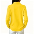 thumbnail image 4 of Polo Shirts for Women Long Sleeve Collared Golf Shirts Fall Fashion 3 Button Lapel Breathable Work Blouses XL, 4 of 7