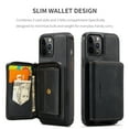thumbnail image 2 of Allytech Wallet Case for iPhone XS 2018, iPhone X Cover 5.8", Zipper Vegan PU Leather Shockproof Kickstand Magnetic Card Holder Detachable Purse Cover for iPhone X 2017/iPhone Xs 2018, Black, 2 of 7