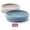 Blue-Beige, variant on Naomi Baby Toddler Silicone Plates - Set of 2