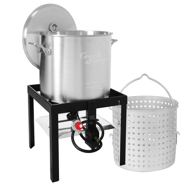 Creole Feast SBK0801, 80QT Seafood Boiling Kit with Strainer, Outdoor