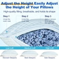 thumbnail image 4 of Luxury Cooling Shredded Memory Foam Pillows Set of 2 Standard Size for Sleeping, Adjustable Memory Foam Bed Pillows 2 Pack with Removable Washable Cover for Side Back Stomach Sleeper, 4 of 9