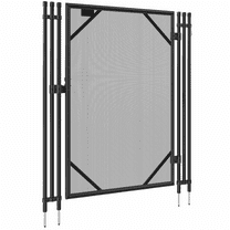 Pool Fence Gate 4x2.5ft - Removable Inground Pool Gate for Kids Safety, Aluminum Alloy Frame, Stainless Steel Latch, Easy Install Pool Barrier