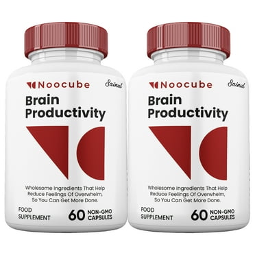 Noocube Brain Productivity Capsules, Official Cognitive Supplement, Maximum Strength (2 Pack)