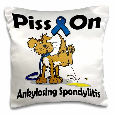 3dRose Piss On Ankylosing Spondylitis Awareness Ribbon Cause Design, Pillow Case, 16 by