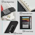 thumbnail image 4 of Leather Notebook with Pen Holder Writing Notepad Includes 100 Pages Lined Journal Beautiful Red Bird, 4 of 6