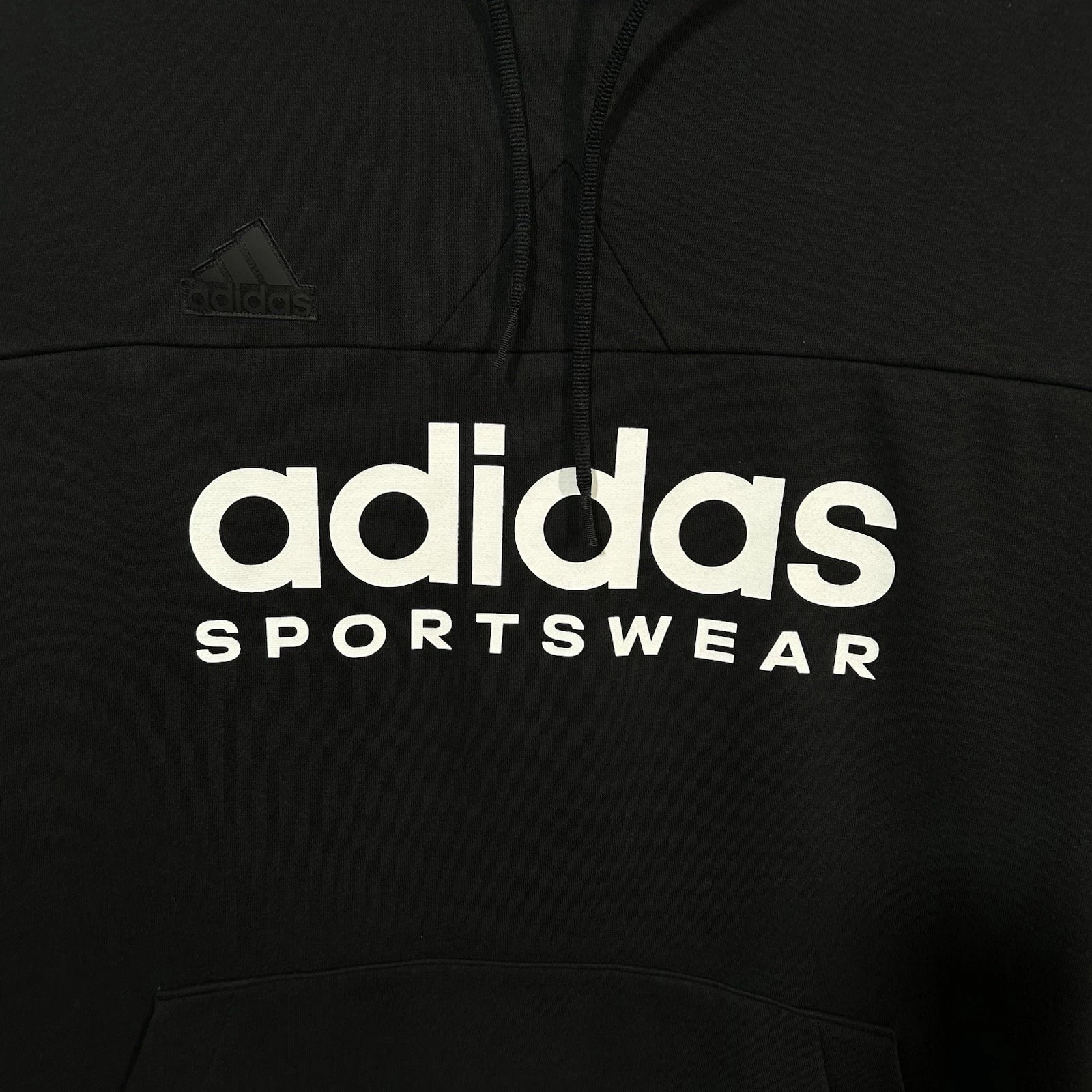 adidas Mens Tiro Hoodie Pullover Athletic Sweatshirt Size Large Tall Black White
