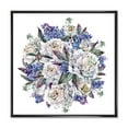 thumbnail image 1 of Designart Bouquet Peonies In White and Blue FLOAT FRAME WALL ART, 1 of 4