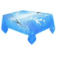 thumbnail image 1 of BSDHOME Snowboarder With Snowflakes Cotton Linen Tablecloth 60x84 inches Tablecover Desk Table Cloth For Dining Room, Tea Table, Picnics, Parties, 1 of 5