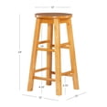 thumbnail image 5 of Linon McMullen 24" Backless Indoor Round Counter Stool, Natural, 5 of 9