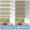 thumbnail image 6 of Keego Cordless Zebra Blinds for Windows 85% Blackout Shades Dual Layer Roller Shades for Home Bedroom Office (Sand Color, 48"W x 60"H, 6 of 9