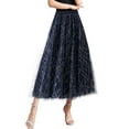 thumbnail image 2 of Women Mid Length Sequin Skirt Dance Party A Line High Waisted Skirt Holiday Party Pleated Half Skirts Girls Poodle Skirt Raffia Table Skirt Cute Skirts for Teens under Skirt Fluff Skirt Can Can Skirt, 2 of 5