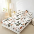 thumbnail image 4 of Manfei Christmas Tree Child Twin Sheet Sets, Kawaii Gingerbread Man Twin Fitted Sheet, Cartoon Truck Car Flat Sheet, Microfiber Bedroom Decor, 3pcs, 4 of 7