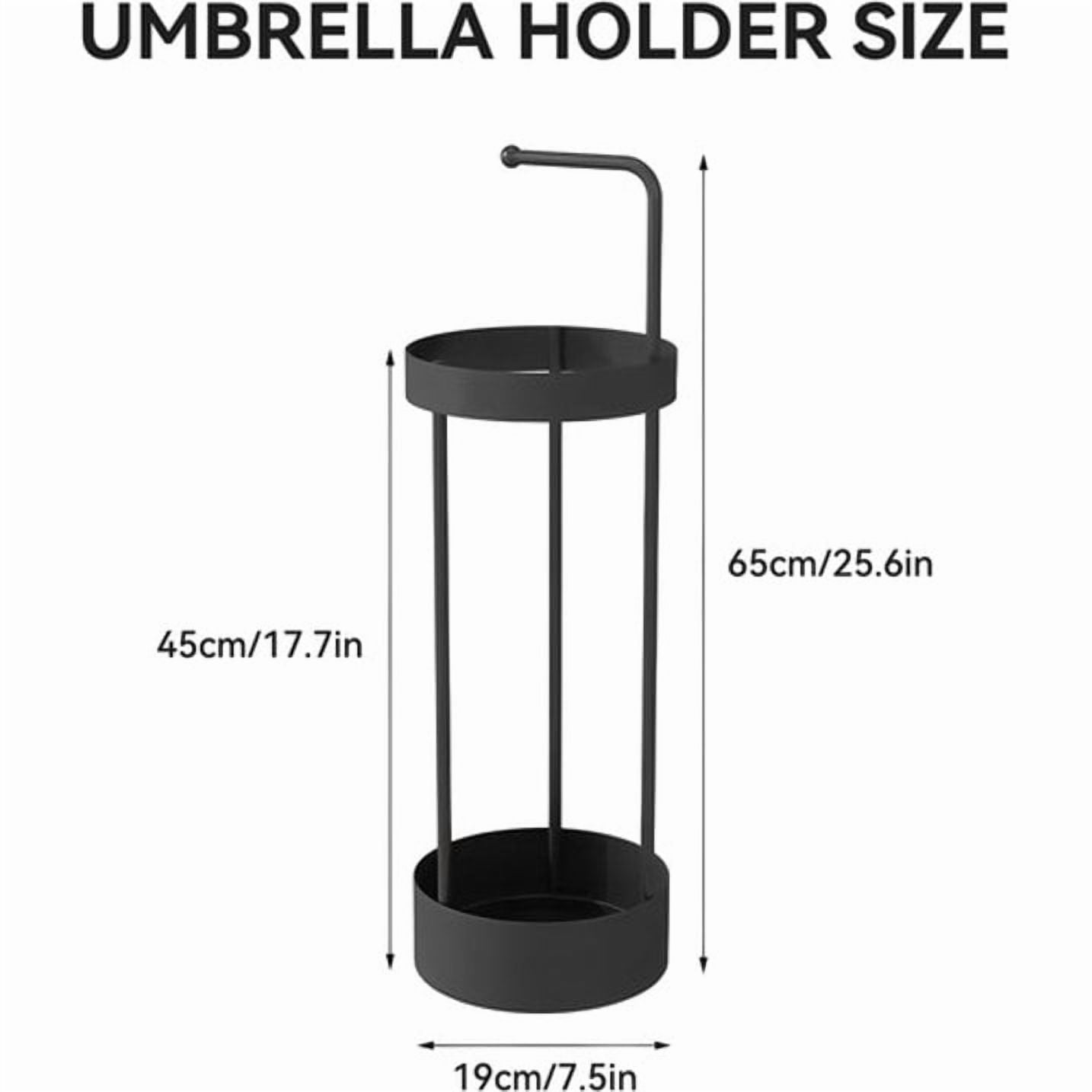 ShadeMart Metal Umbrella Stand, Industrial Free-Standing Organizer with Reinforced Base for Entryway and Hallway