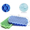thumbnail image 2 of LQQBOX Ice Cube Tray, 2 PCS Silicone Flexible Ice Cube Tray,Easy Releases Reusable Ice Cube, 37 Ice Cubes, Great for Chilling Drinks, Cocktail Bars or Iced Coffee Cups（Blue）, 2 of 7