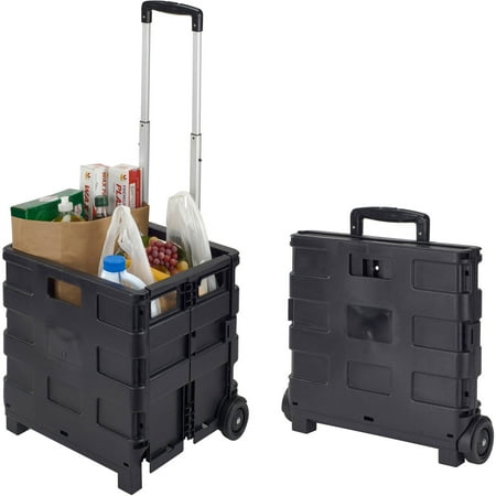 Simplify Tote Bin Collapsible Utility Cart, Black (15