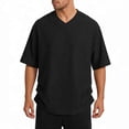 thumbnail image 2 of UAMVSH Big and Tall T Shirts for Men Breathable V Neck Short Sleeve Tops Oversized Casual Textured Summer Tees Beach Vacation Outifts, 2 of 7
