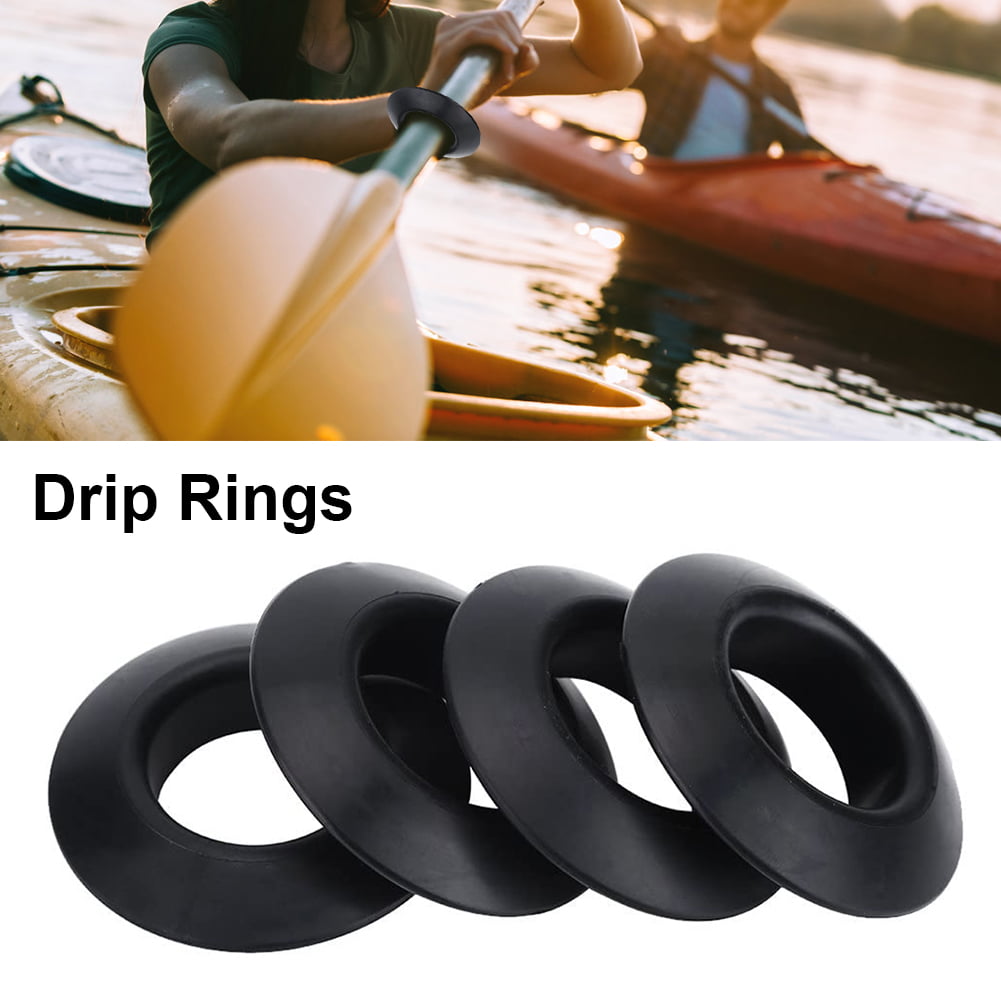 4pcs/lot black kayak canoe paddle drip rings for installing on paddle shaft OJ