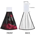 thumbnail image 4 of GZHJMY Red Wine Glasses Kitchen Hanging Towels, 2 PCs Rose Flower Dish Cloth Tie Towels Hand Towel Tea Bar Towels Fast Drying for Bathroom Farmhous Tabletop Home Decor, 4 of 7