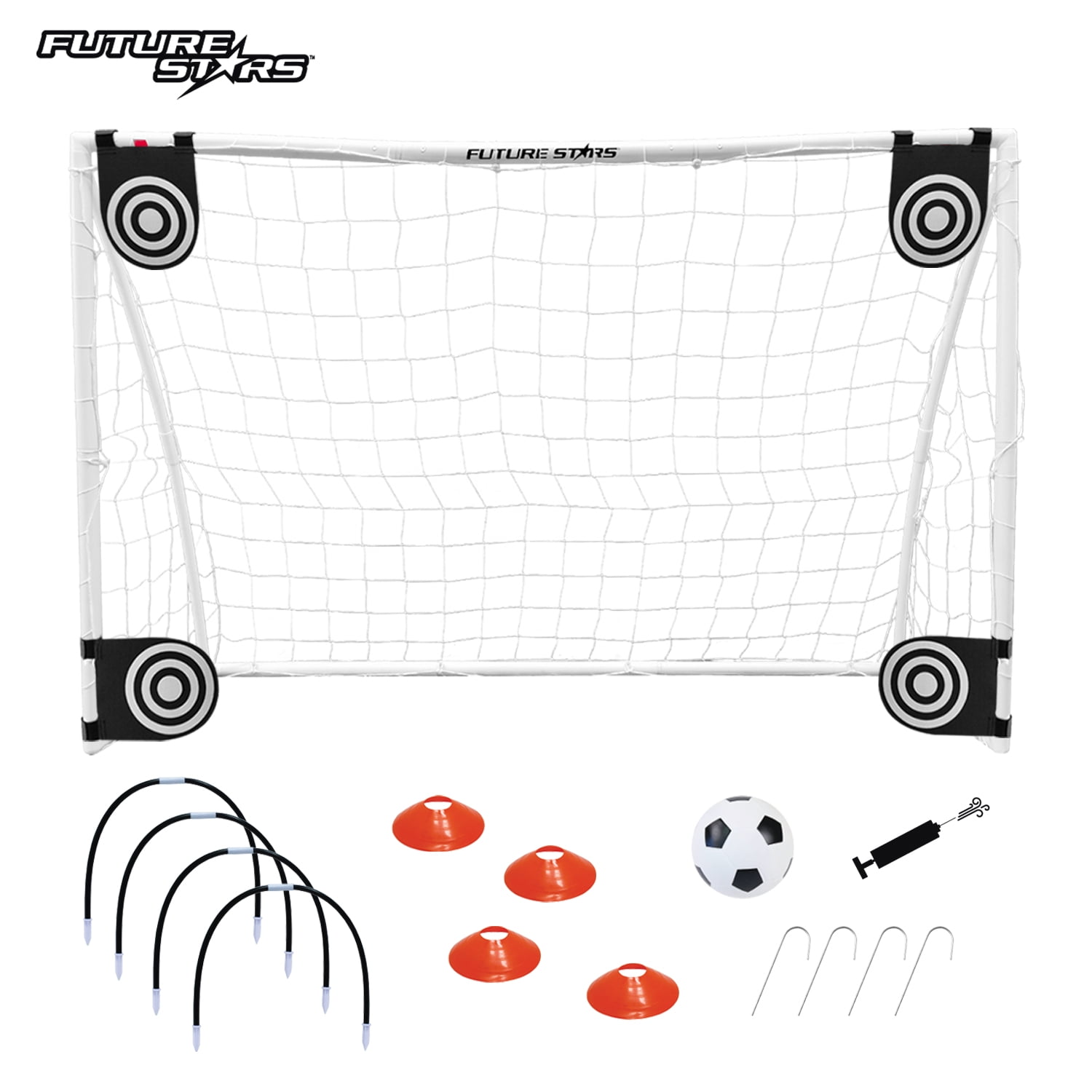 Kickmaster Kids Football Soccer 6 Foot Fibreglass Frame Goal With Net M06140 
