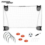 Future Stars 6 Ft. Super Soccer Goal Combo Set - 1 6ft Soccer Net, 1 Junior Soccer Ball, 4 Targets, 4 Cones, 4 Arches and pump with pin! Instant Soccer Game in a Box!